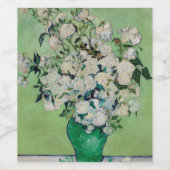 Rozen van Vincent Van Gogh Wijn Etiket (Enkel label)