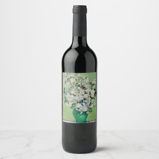 Rozen van Vincent Van Gogh Wijn Etiket (Voorkant)