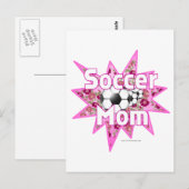 Rozen van Voetbal-mam Briefkaart (Voorkant / Achterkant)