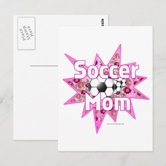 Rozen van Voetbal-mam Briefkaart (Voorkant / Achterkant)