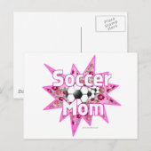 Rozen van Voetbal-mam Briefkaart (Voorkant / Achterkant)