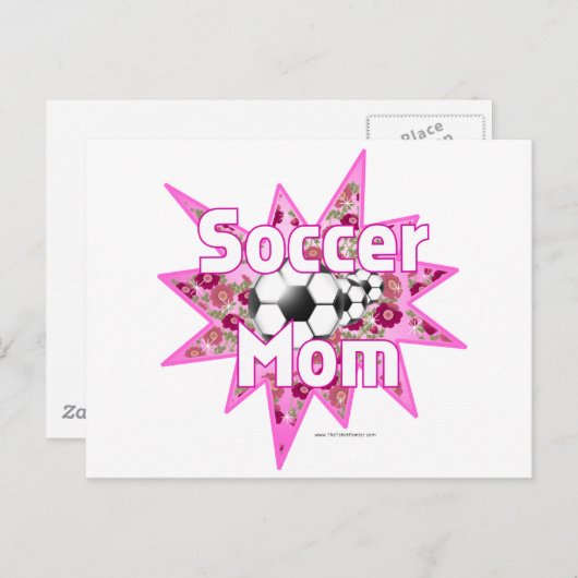 Rozen van Voetbal-mam Briefkaart (Voorkant / Achterkant)