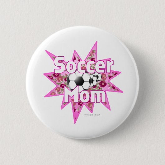 Rozen van Voetbal-mam Ronde Button 5,7 Cm (Voorkant)