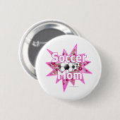 Rozen van Voetbal-mam Ronde Button 5,7 Cm (Voorkant /achterkant)