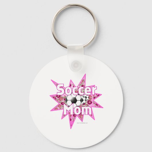 Rozen van Voetbal-mam Sleutelhanger (Voorkant)