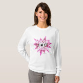 Rozen van Voetbal-mam T-shirt (Voorkant volledig)