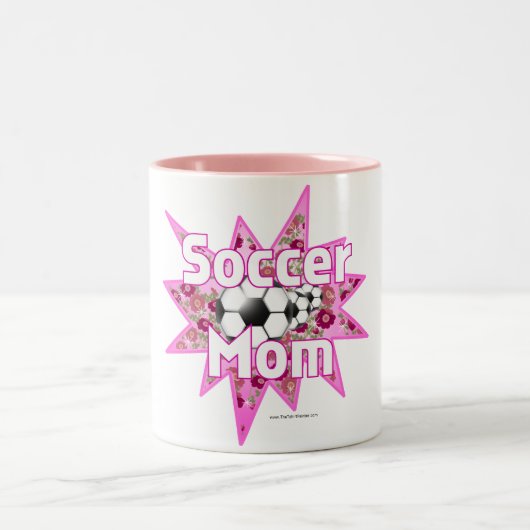 Rozen van Voetbal-mam Tweekleurige Koffiemok (Center)