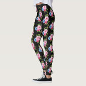 Rozen van waterverf afschilderen in Roze en blauwe Leggings (Links)