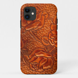 Rozen van Western gelooid  leder Case-Mate iPhone Case