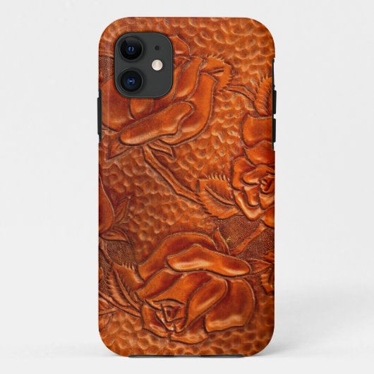 Rozen van Western gelooid  leder Case-Mate iPhone Case (Achterkant)