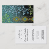 ROZEN VAN ZOLLIE: BLAUW GROENE SCHERM VISITEKAARTJE (Voorkant / Achterkant)