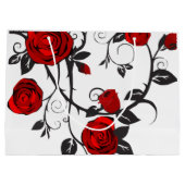 rozen van zwart en rood groot cadeauzakje (Achterkant)