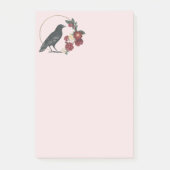 Rozen van zwarte vogels en geweven noten post-it® notes (Voorkant)