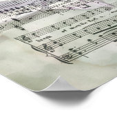 Rozen  vel muziek Art Poster (Hoek)