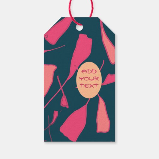 Rozen veld ontwerp geschenk labels cadeaulabel (Achterkant)