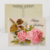 Rozen Verjaardag Briefkaart (Voorkant / Achterkant)
