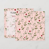  Rozen Verjaardag Kaart (Voorkant / Achterkant)