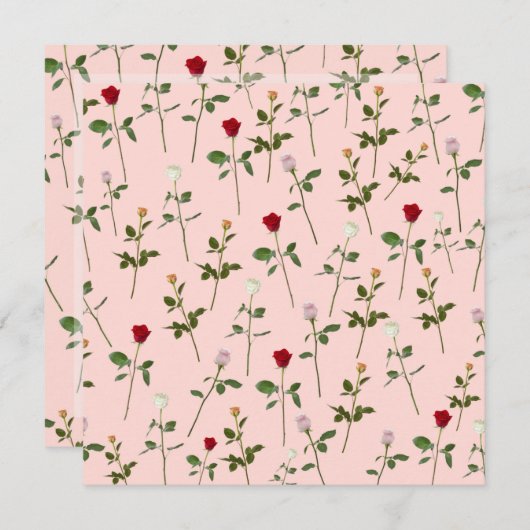  Rozen Verjaardag Kaart (Voorkant / Achterkant)