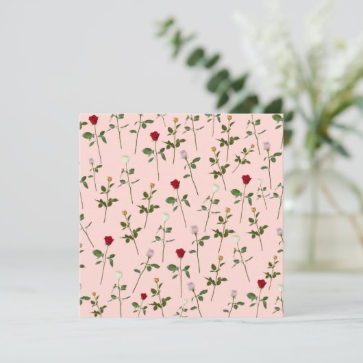  Rozen Verjaardag Kaart (Staand voorkant)