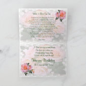 Rozen Verjaardag Kaart voor zus (Binnen)