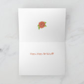 Rozen verjaardagskaart kaart (Binnen)