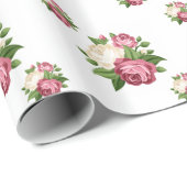 Rozen Verpakkingspapier Cadeaupapier (Rol Hoek)
