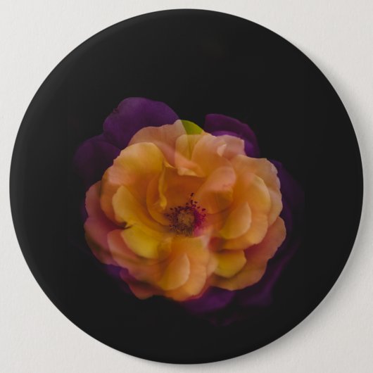 Rozen (versie met dubbele blootstelling) ronde button 6,0 cm (Voorkant)