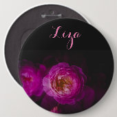 Rozen (versie met dubbele blootstelling) ronde button 6,0 cm (Voorkant /achterkant)