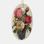 Rozen Victoriaans bloem bloemenroos boeket Keramisch Ornament (Rechts)