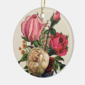 Rozen Victoriaans bloem bloemenroos boeket Keramisch Ornament (Links)