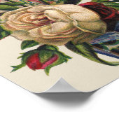 Rozen Victoriaans bloem bloemenroos boeket Poster (Hoek)