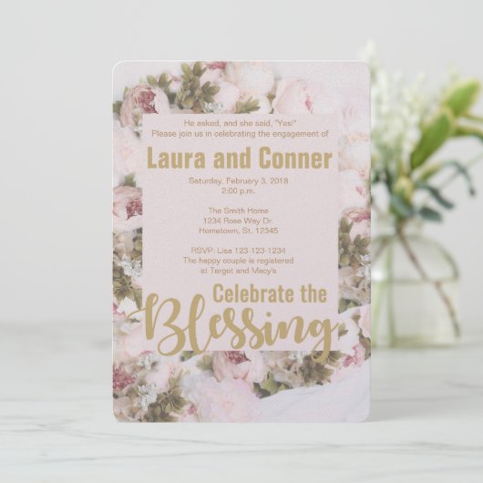 Rozen - Viel de Benoeming Uitnodiging (Staand voorkant)