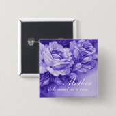  Rozen Vierkante Button 5,1 Cm (Voorkant /achterkant)