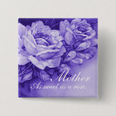  Rozen Vierkante Button 5,1 Cm (Voorkant)