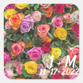 Rozen Vierkante Sticker