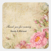 Rozen Vierkante Sticker (Voorkant)