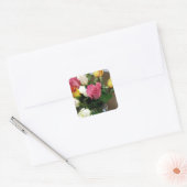 Rozen Vierkante Sticker (Envelop)