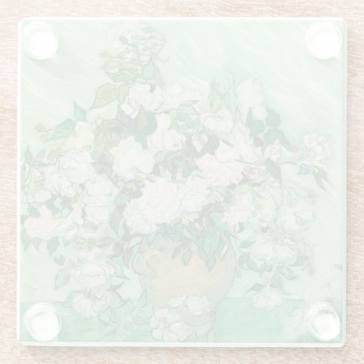 Rozen | Vincent van Gogh Glazen Onderzetter (Achterkant)