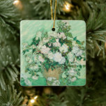 Rozen | Vincent van Gogh Keramisch Ornament<br><div class="desc">Rozen (1890) van de Nederlandse postimpressionist Vincent Van Gogh. Het originele werk is een olie op canvas schilderend een stil leven van witte rozen tegen een lichtgroene achtergrond. Gebruik de ontwerphulpmiddelen om douanetekst toe te voegen of het afbeelding te personaliseren.</div>
