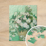 Rozen | Vincent Van Gogh Legpuzzel<br><div class="desc">Rozen (1890) van de Nederlandse postimpressionist Vincent Van Gogh. Het originele werk is een olie op canvas schilderend een stil leven van witte rozen tegen een lichtgroene achtergrond. Gebruik de ontwerphulpmiddelen om douanetekst toe te voegen of het afbeelding te personaliseren.</div>