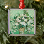 Rozen | Vincent van Gogh Metalen Ornament<br><div class="desc">Rozen (1890) van de Nederlandse postimpressionist Vincent Van Gogh. Het originele werk is een olie op canvas schilderend een stil leven van witte rozen tegen een lichtgroene achtergrond. Gebruik de ontwerphulpmiddelen om douanetekst toe te voegen of het afbeelding te personaliseren.</div>