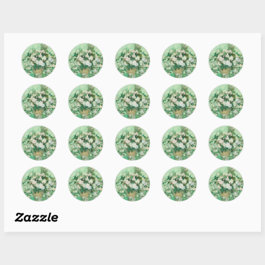 Rozen | Vincent van Gogh Ronde Sticker (Vel)