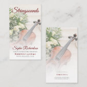 Rozen Violin Musiciaans Visitekaartje (Voorkant / Achterkant)