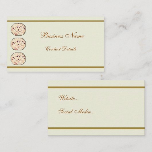  Rozen Visitekaartje (Voorkant / Achterkant)