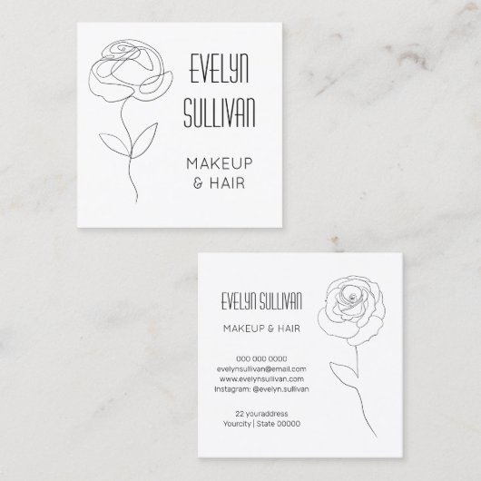 Rozen visitekaartje (Voorkant / Achterkant)