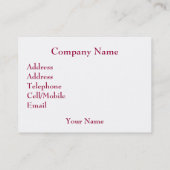 ROZEN VISITEKAARTJE (Achterkant)