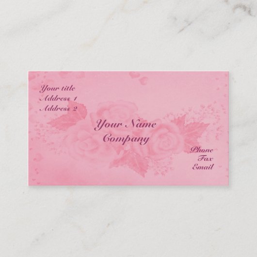 Rozen Visitekaartje (Voorkant)