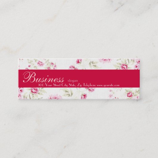 Rozen Visitekaartje Cadeau Label (Voorkant)