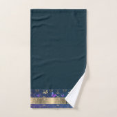 Rozen vlinder blauwe handdoek (Handdoek)