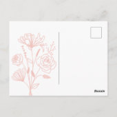  Rozen & Vlinder Botanische Ephemera Briefkaart (Achterkant)